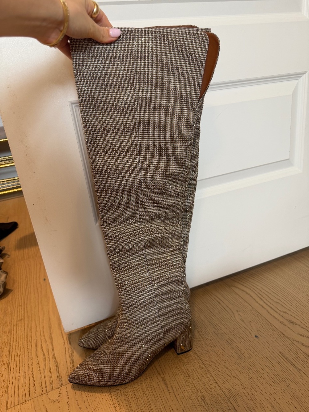 Kurt Geiger London Crystal Rhinestone Over The Knee Boots EU 40
